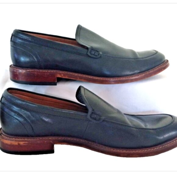 Aston Grey Salkin Men’s Dress Shoes Size 10 Black Leather Slip On EUC main image 10